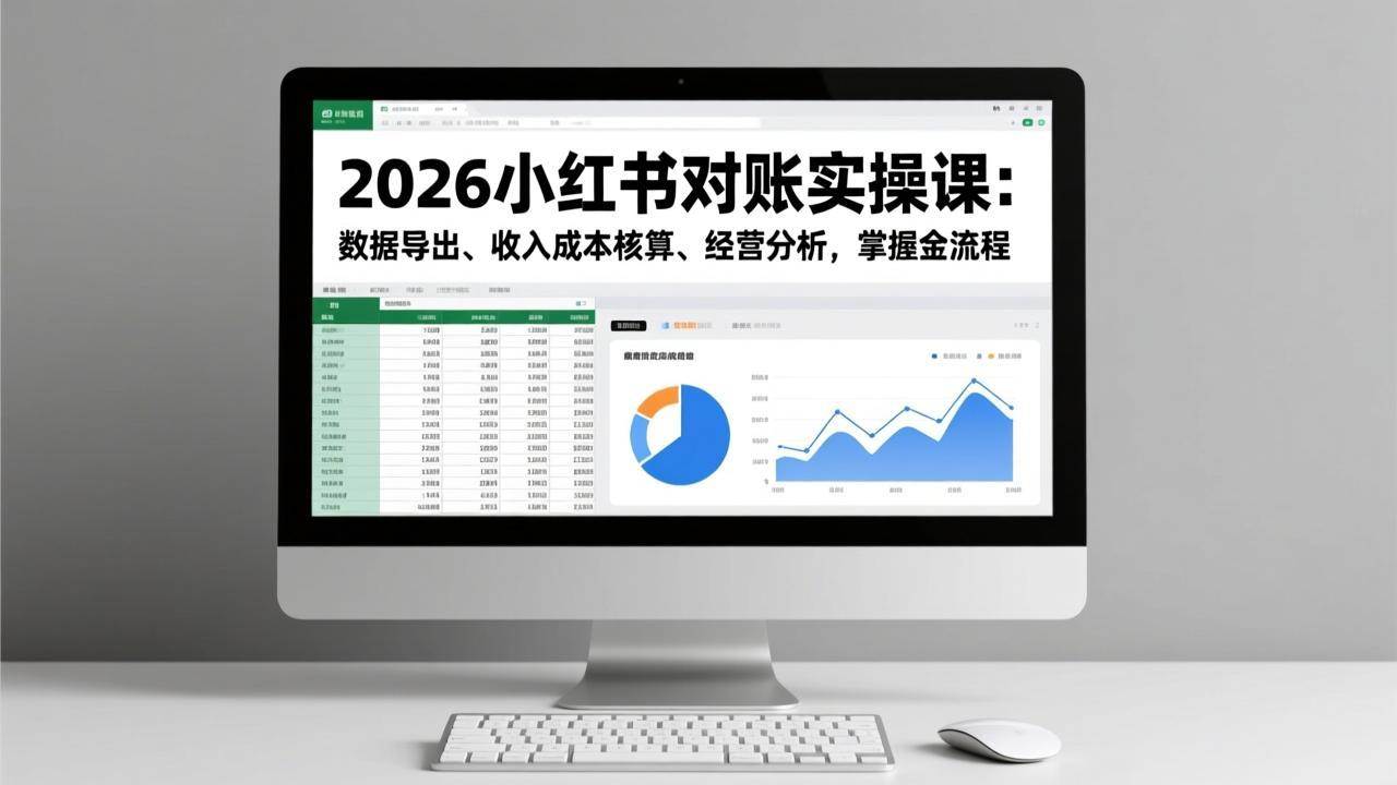 （17071期）2026小红书对账实操课：数据导出、收入成本核算、经营分析，掌握全流程_菜菜笔记