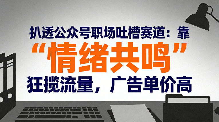 扒透公众号职场吐槽赛道：靠“情绪共鸣”狂揽流量，广告单价高_菜菜笔记
