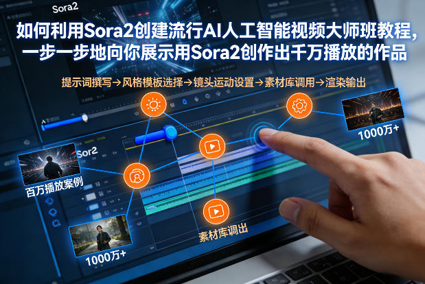 如何利用Sora2创建流行AI人工智能视频大师班，一步一步地向你展示用Sora2创作出千万播放的作品_菜菜笔记