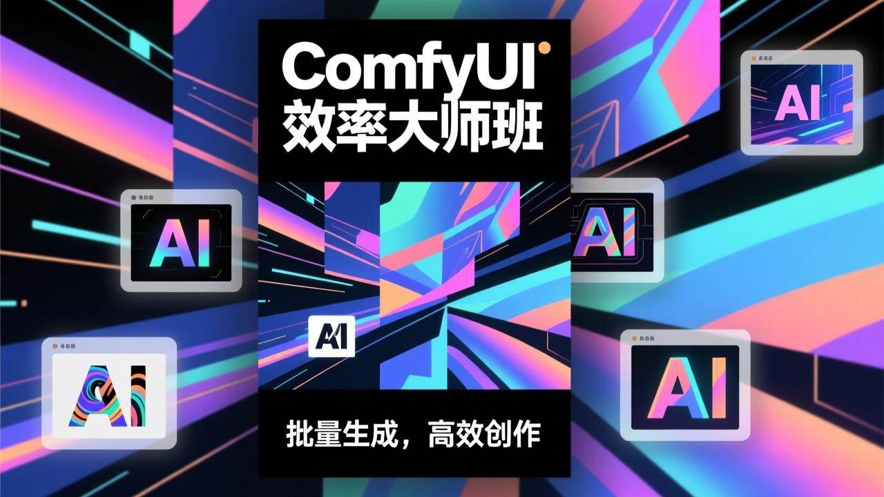 （17107期）ComfyUI效率大师班：工作流搭建，批量生成，将个人AI出图效率提升5-10倍，月接单收入1-3万_菜菜笔记