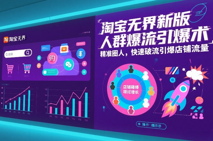 淘宝无界新版人群爆流引爆术，精准圈人，快速破流引爆店铺流量_菜菜笔记