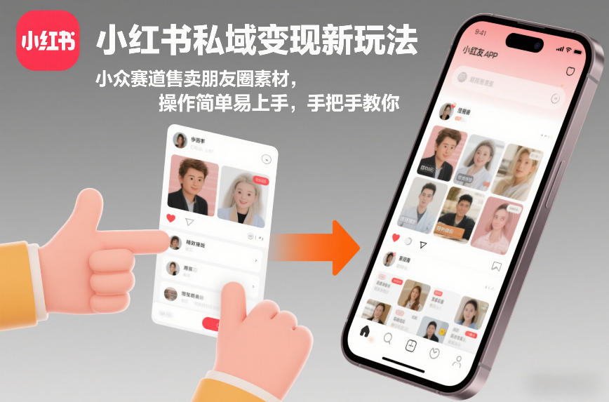 小红书私域变现新玩法，小众赛道售卖朋友圈素材，操作简单易上手，手把手教你_菜菜笔记