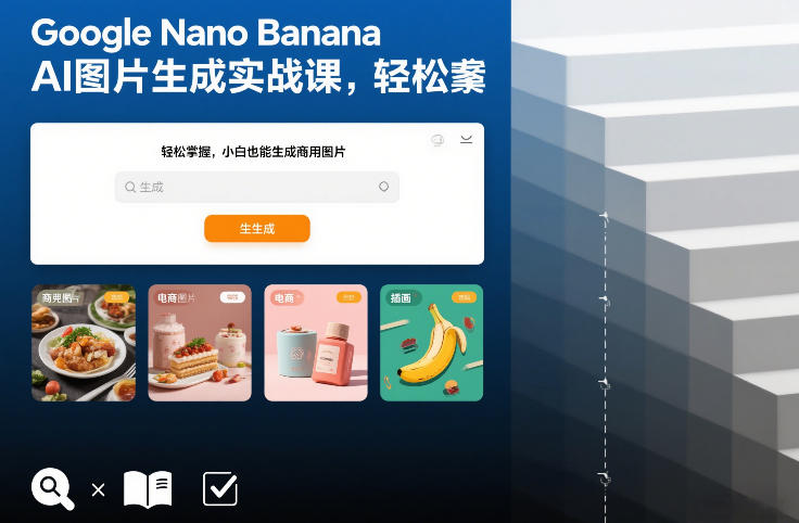 Google Nano Banana AI图片生成实战课，轻松掌握，小白也能生成商用图片_菜菜笔记
