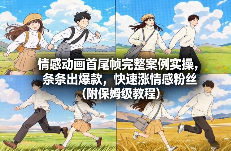 情感动画首尾帧完整案例实操，条条出爆款，快速涨情感粉丝（附保姆级教程）_菜菜笔记