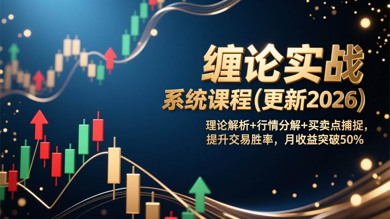 （17136期）缠论实战系统课程(更新2026)，理论解析+行情分解+买卖点捕捉，提升交易胜率，月收益突破50%_菜菜笔记