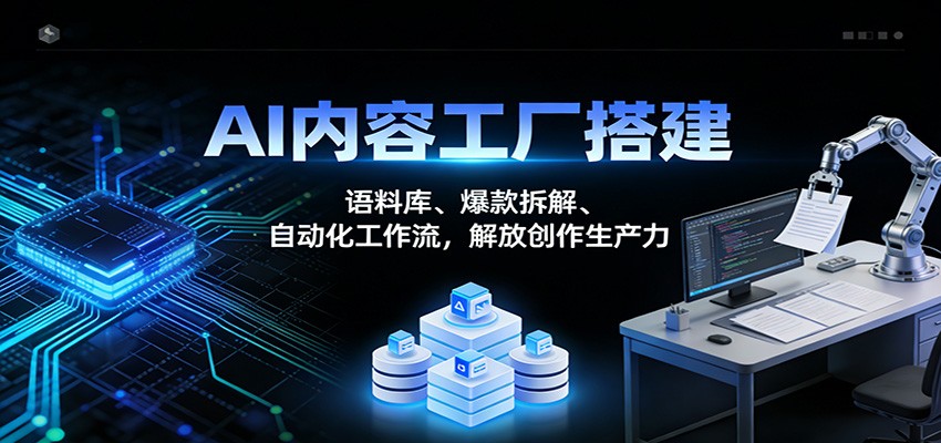 AI内容工厂搭建：语料库、爆款拆解、自动化工作流，解放创作生产力_菜菜笔记