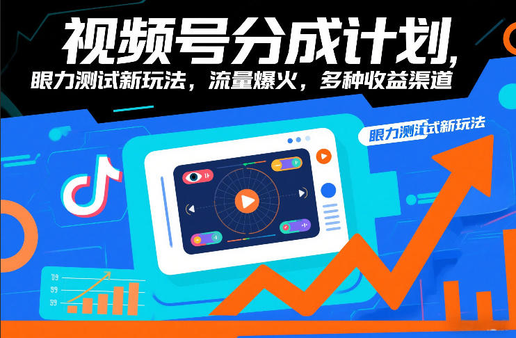 视频号分成计划，眼力测试新玩法，流量爆火，多种收益渠道_菜菜笔记