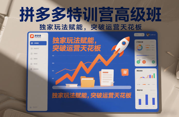 拼多多特训营高阶班，独家玩法赋能，突破运营天花板（更新26年1月）_菜菜笔记