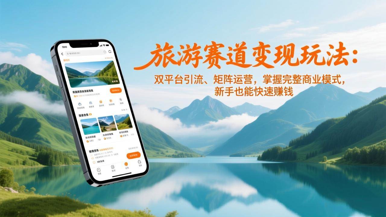 （17153期）旅游赛道变现玩法：双平台引流、矩阵运营，掌握完整商业模式，新手也能快速赚钱_菜菜笔记