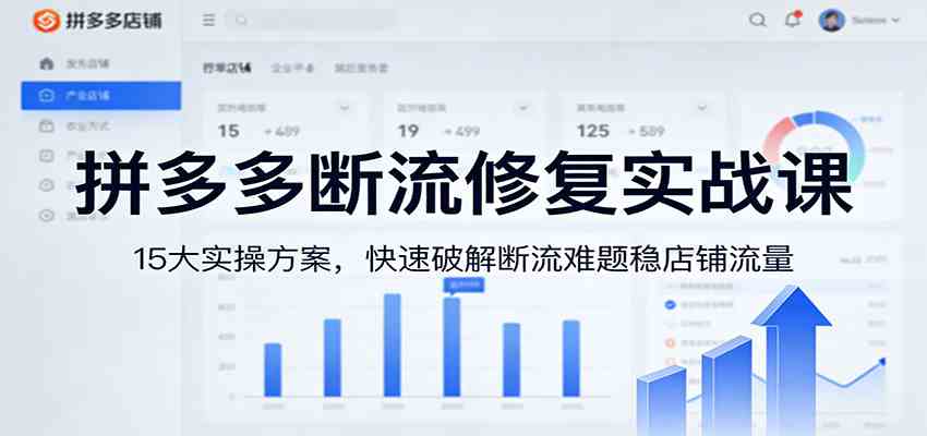 拼多多断流修复实战课：15大实操方案，快速破解断流难题稳店铺流量_菜菜笔记