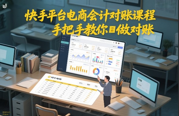 快手平台电商会计对账课程，手把手教你做对账_菜菜笔记