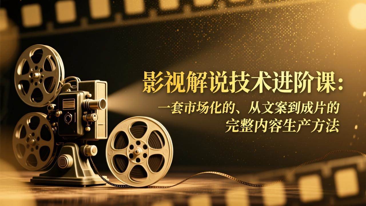 （17185期）影视解说技术进阶课：一套市场化的、从文案到成片的完整内容生产方法_菜菜笔记