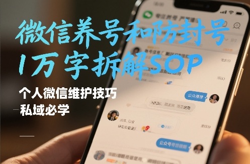 微信养号和防封号1万字拆解SOP，个人微信维护技巧，私域必学【文档】_菜菜笔记