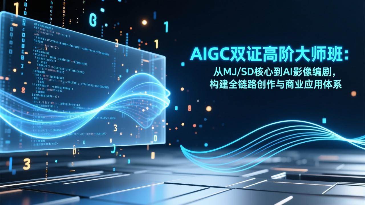 （17198期）AIGC双证高阶大师班：从MJ/SD核心到AI影像编剧，构建全链路创作与商业应用体系_菜菜笔记