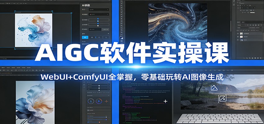 AIGC软件实操课：WebUI+ComfyUI全掌握，零基础玩转AI图像生成_菜菜笔记