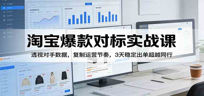 淘宝爆款对标实战课：透视对手数据，复制运营节奏，3天稳定出单超越同行_菜菜笔记
