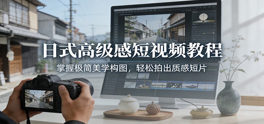 日式高级感短视频教程：掌握极简美学构图，轻松拍出质感短片_菜菜笔记