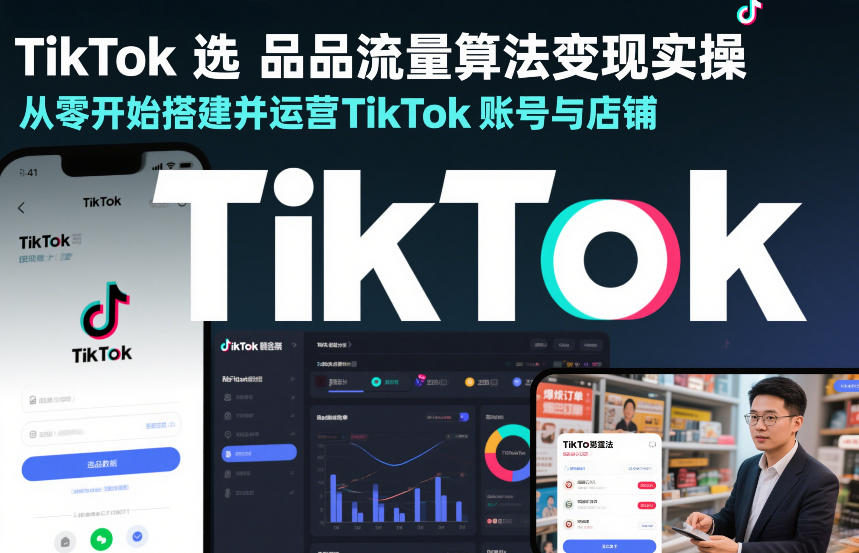 TikTok选品流量算法变现实操，从零开始搭建并运营TikTok账号与店铺_菜菜笔记