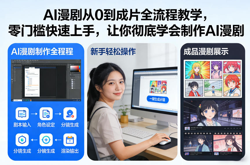 AI漫剧从0到成片全流程教学，零门槛快速上手，让你彻底学会制作AI漫剧【保姆级教程】_菜菜笔记