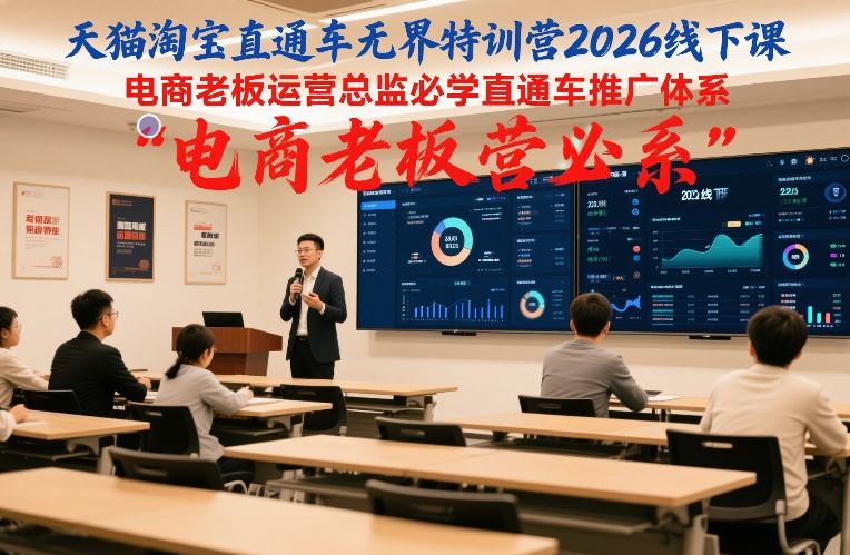 天猫淘宝直通车无界特训营2026线下课，电商老板运营总监必学直通车推广体系_菜菜笔记