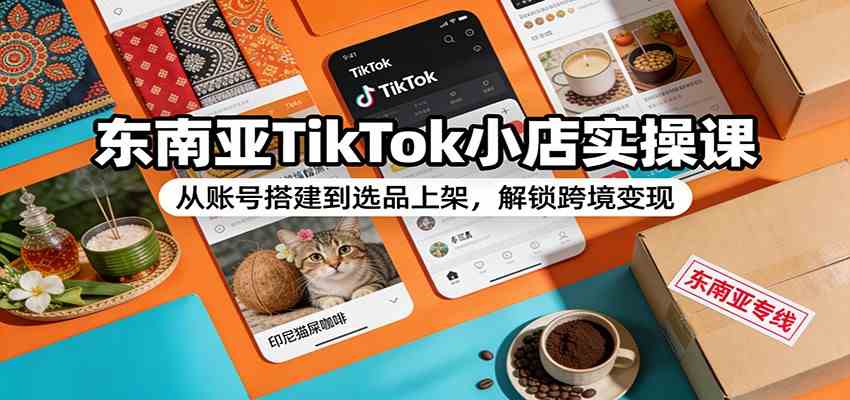 东南亚TikTok小店实操课：从账号搭建到选品上架，解锁跨境变现_菜菜笔记