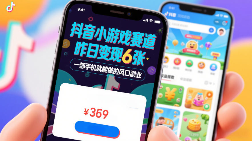 抖音小游戏赛道，昨日变现600+，零基础一部手机就能做的风口副业【揭秘】_菜菜笔记