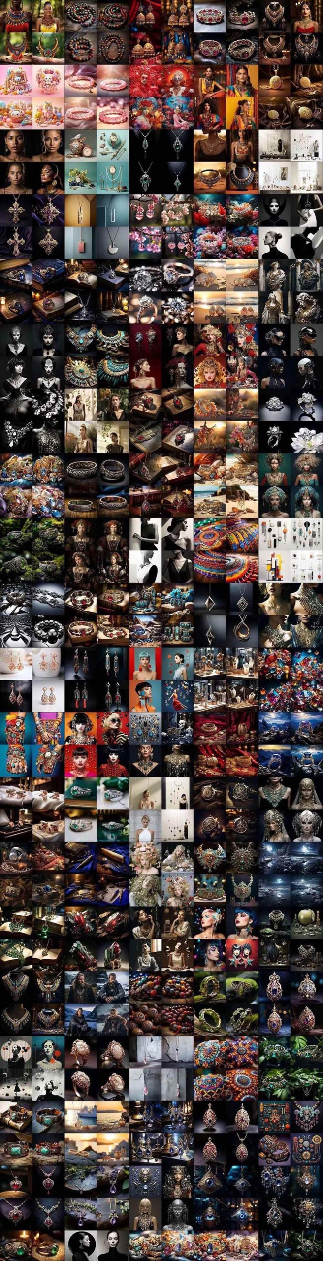 （17272期）460+专业Midjourney珠宝摄影AI提示词+成效果图，戒指/项链/耳环/手链/宝石/及奢侈配饰等全品类_菜菜笔记