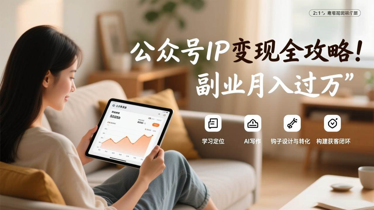 （17275期）公众号IP变现全攻略，学习定位、AI写作、钩子设计与转化，构建获客闭环，副业月入过万_菜菜笔记
