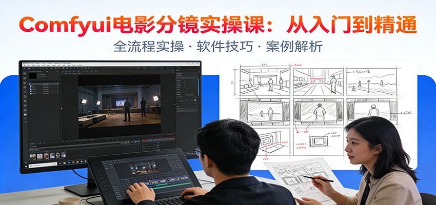 ComfyUI电影分镜实操课：分镜一致性，全流程AI视频制作，零基础也能做专业分镜_菜菜笔记