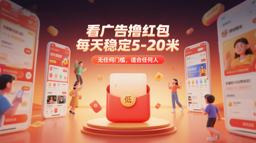 看广告撸红包，每天稳定5-20米，无任何门槛，适合任何人_菜菜笔记
