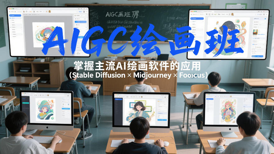 AIGC绘画班，掌握主流Ai绘画软件的应用（Stable Diffusion x Midjourney x Fooocus）_菜菜笔记
