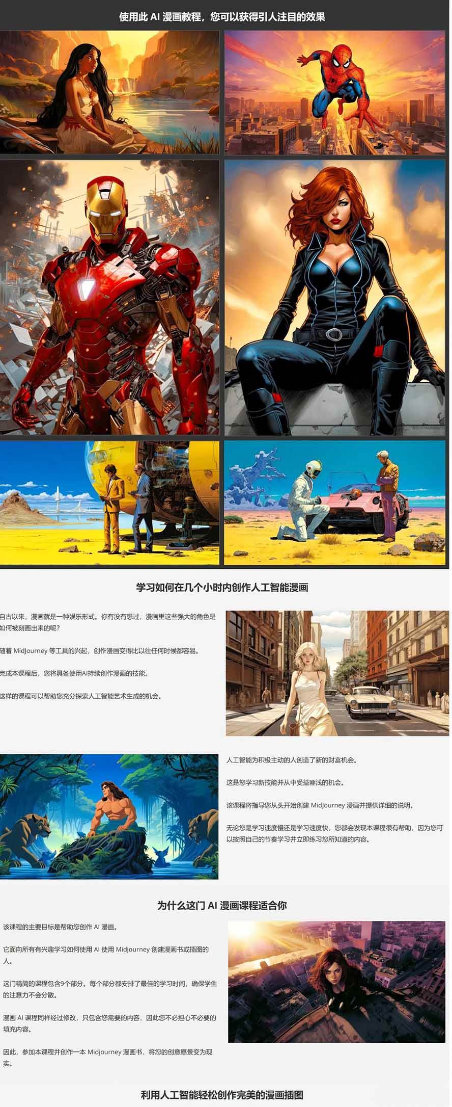 （17299期）Midjourney AI漫画创作课，脚本构思、人物设计、排版合成，零基础创作完整漫画或系列插画_菜菜笔记