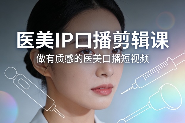 医美IP口播剪辑课，做有质感的医美口播短视频_菜菜笔记