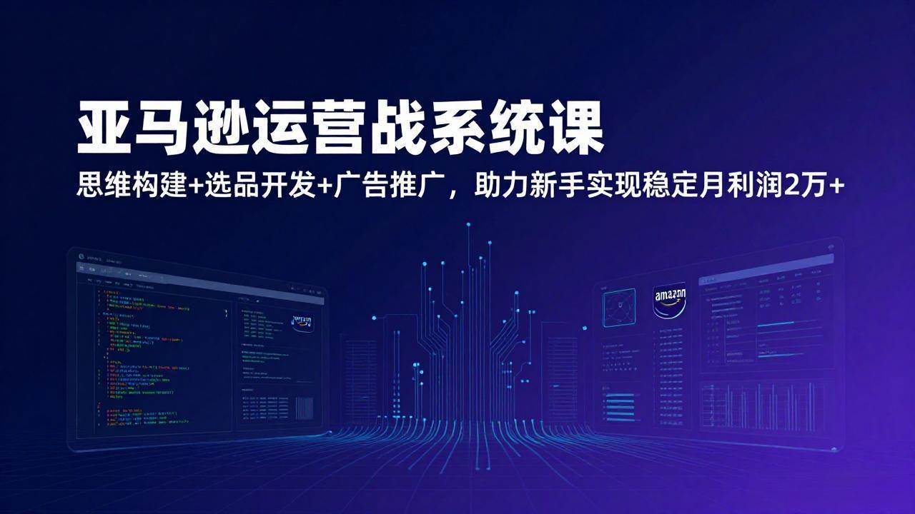 （17311期）亚马逊运营实战系统课，思维构建+选品开发+广告推广，助力新手实现稳定月利润2万+（更新）_菜菜笔记