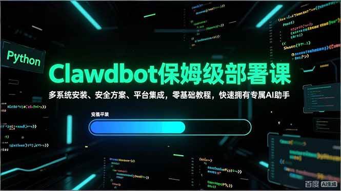 （17343期）Clawdbot保姆级部署课，多系统安装、安全方案、平台集成，零基础教程，快速拥有专属AI助手_菜菜笔记