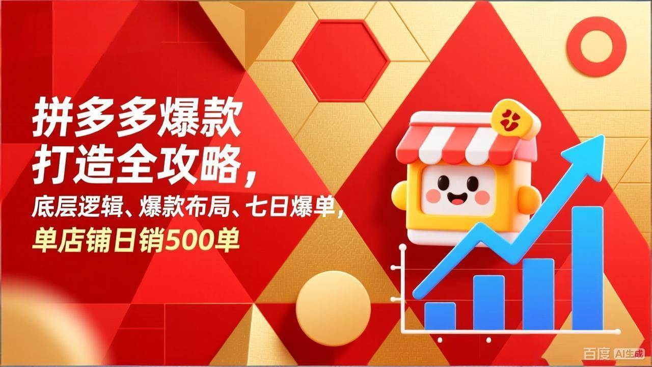 （17346期）拼多多爆款打造全攻略，底层逻辑、爆款布局、七日爆单，单店铺日销500单_菜菜笔记