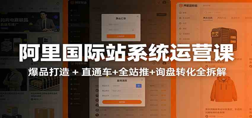 阿里国际站运营实战课：从店铺布局到TOP10旺铺，数据化运营，推广全攻略_菜菜笔记