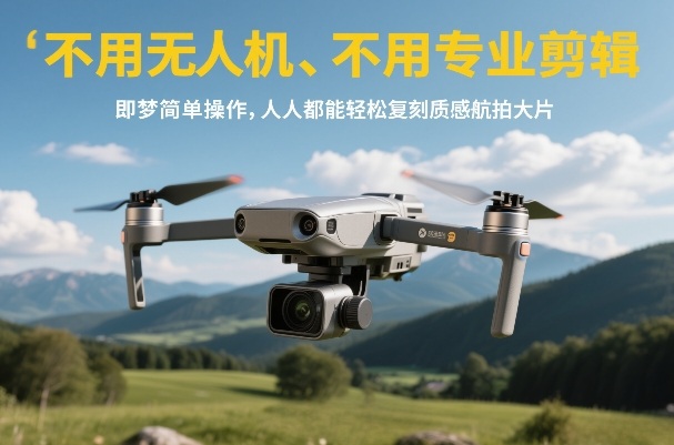 不用无人机、不用专业剪辑，即梦简单操作，人人都能轻松复刻质感航拍大片_菜菜笔记