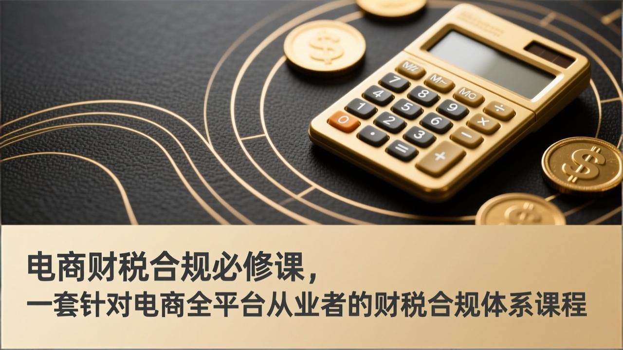 （17359期）电商财税合规必修课，是一套针对电商全平台从业者的财税合规体系课程_菜菜笔记