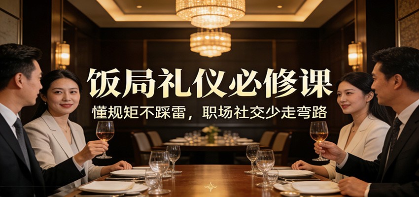 公众号收费文章：《饭局礼仪必修课：懂规矩不踩雷，职场社交少走弯路》_菜菜笔记