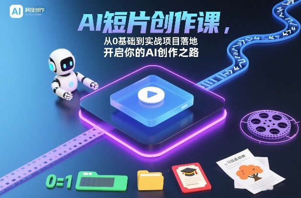 AI短片创作课，从0基础到实战项目落地，开启你的AI创作之路（更新）_菜菜笔记