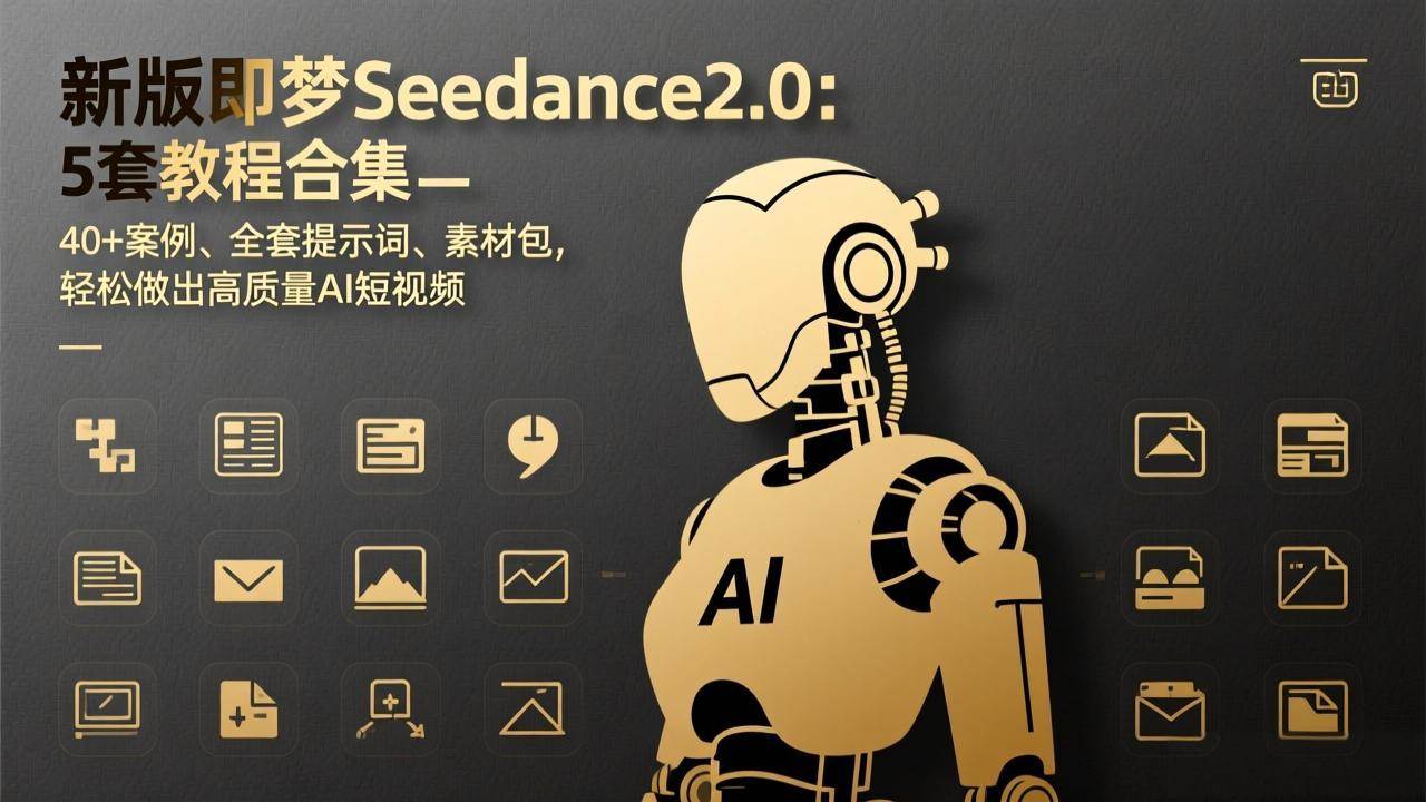 （17398期）新版即梦Seedance2.0：5套教程合集，40+案例、全套提示词、素材包，轻松做出高质量AI短视频_菜菜笔记