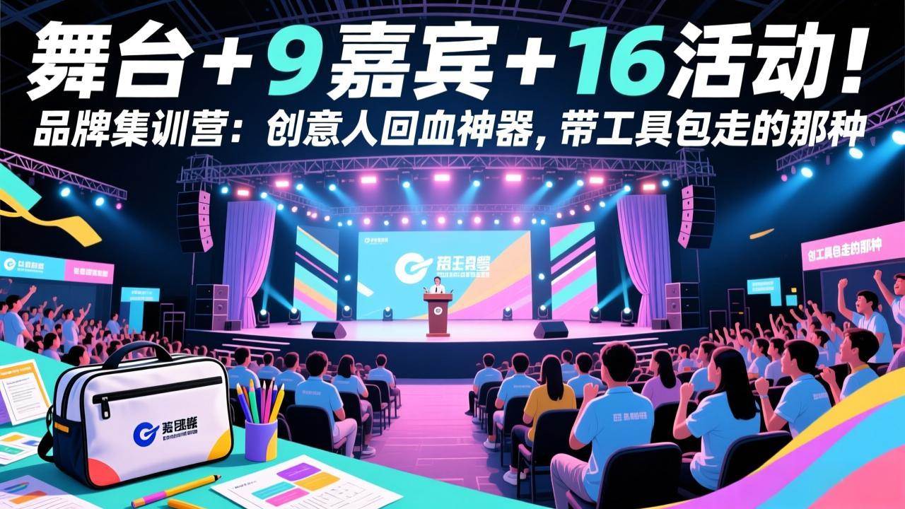 （17413期）舞台 + 9 嘉宾 + 16 活动！品牌集训营：创意人回血神器，带工具包走的那种_菜菜笔记