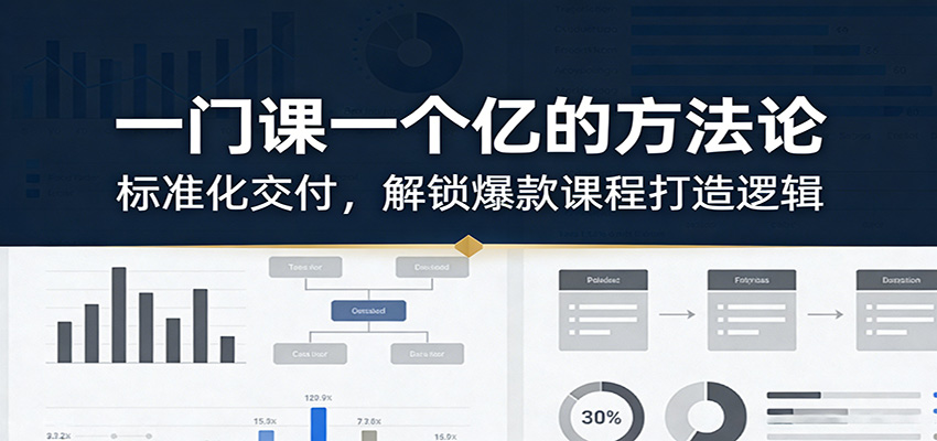 一门课一个亿的方法论：标准化交付，解锁爆款课程打造逻辑_菜菜笔记