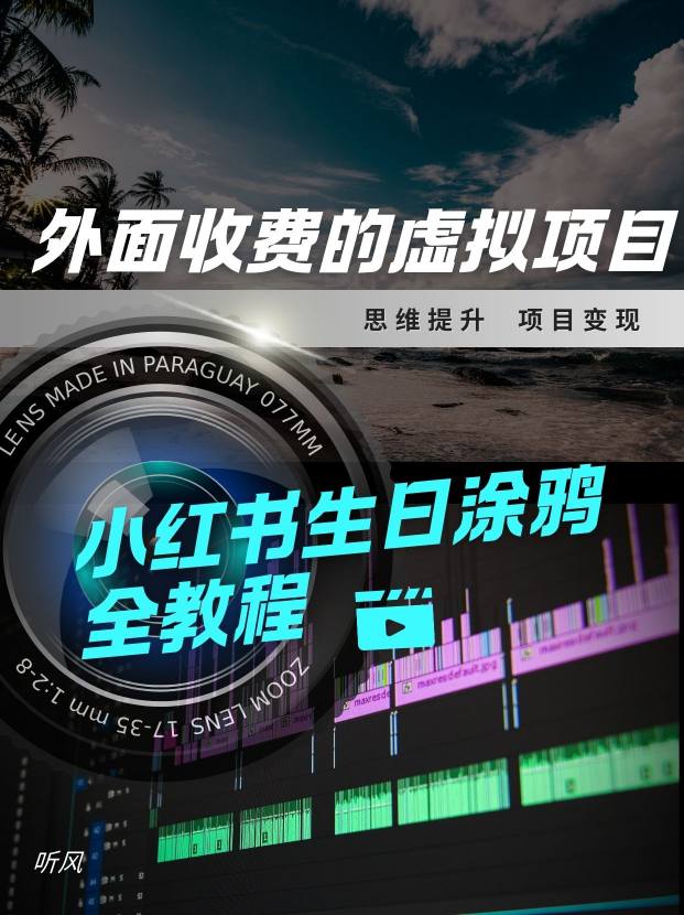 外面收费的小众虚拟项目，小红薯生日涂鸦，每日50-2张_菜菜笔记