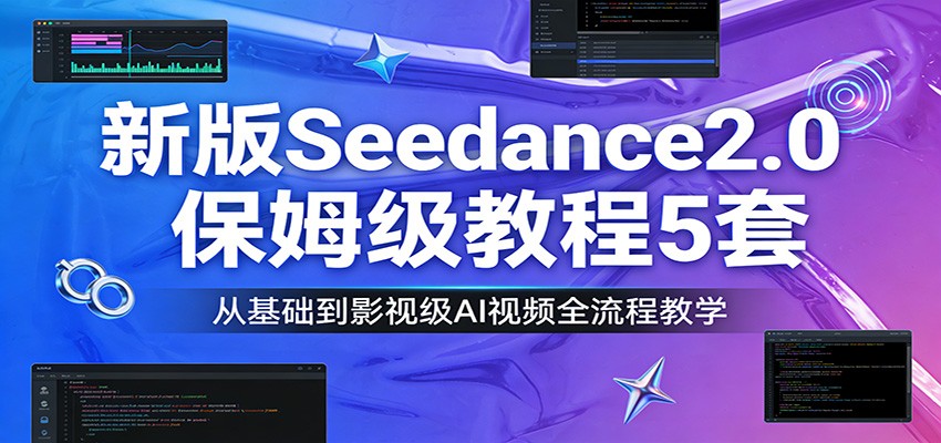新版Seedance2.0保姆级教程5套：从基础到影视级AI视频全流程教学_菜菜笔记