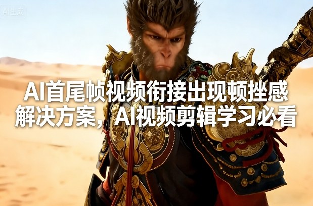 AI首尾帧视频衔接出现顿挫感解决方案，AI视频剪辑学习必看_菜菜笔记