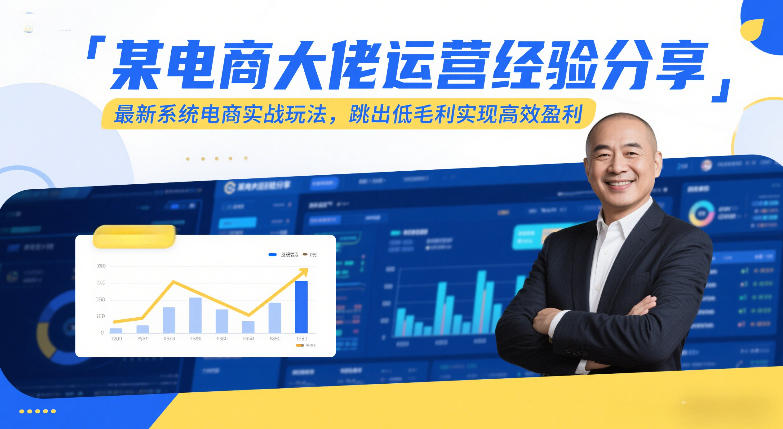 某电商大佬运营经验分享，最新系统电商实战玩法，跳出低毛利实现高效盈利（更新）_菜菜笔记
