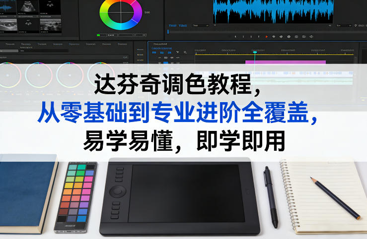 达芬奇调色教程,从零基础到专业进阶全覆盖,易学易懂,即学即用_菜菜笔记
