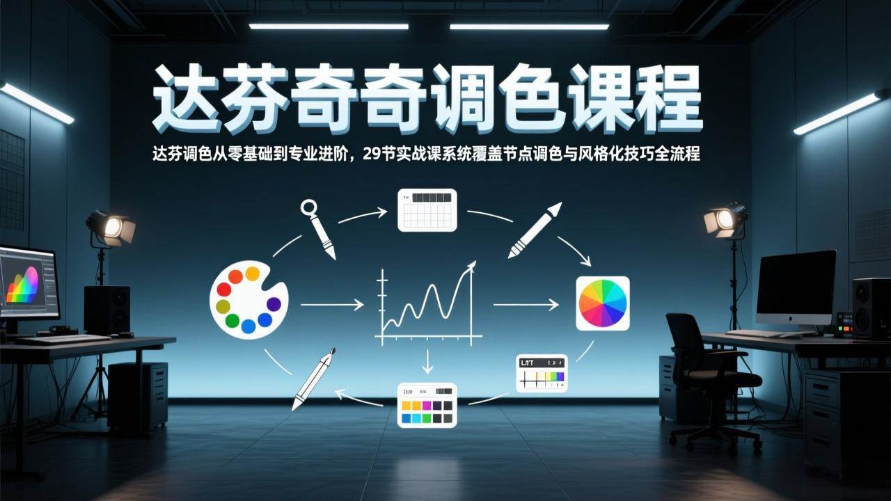 （17484期）达芬奇调色从零基础到专业进阶，29节实战课系统覆盖节点调色与风格化技巧全流程_菜菜笔记